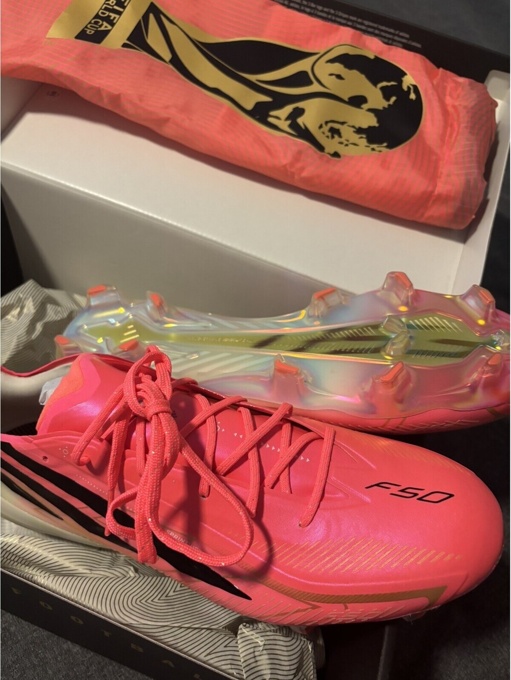 Adidas F50 Hyperfast ELITE FG World Cup Cleats |JR5386| mens 10.5 wm 11.5